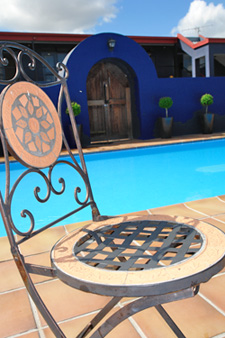 Aaron Court Swimming Pool on a summers day